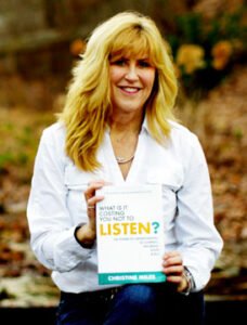 Christine Miles avec son livre